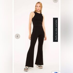 BF SALE RR Ripley Rader Ribbed NWOT black wide leg pants